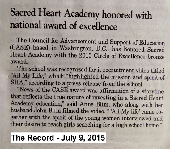the record article award july 2015